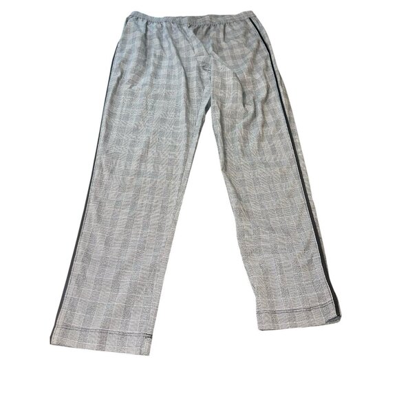 KENNETH COLE NEW YORK Women's Size Large Gray Plaid Elastic Waist Pants - Picture 9 of 12